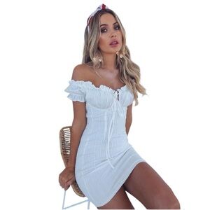 White Fox Boutique - NWT Force of Nature Mini Dress White Sz XS